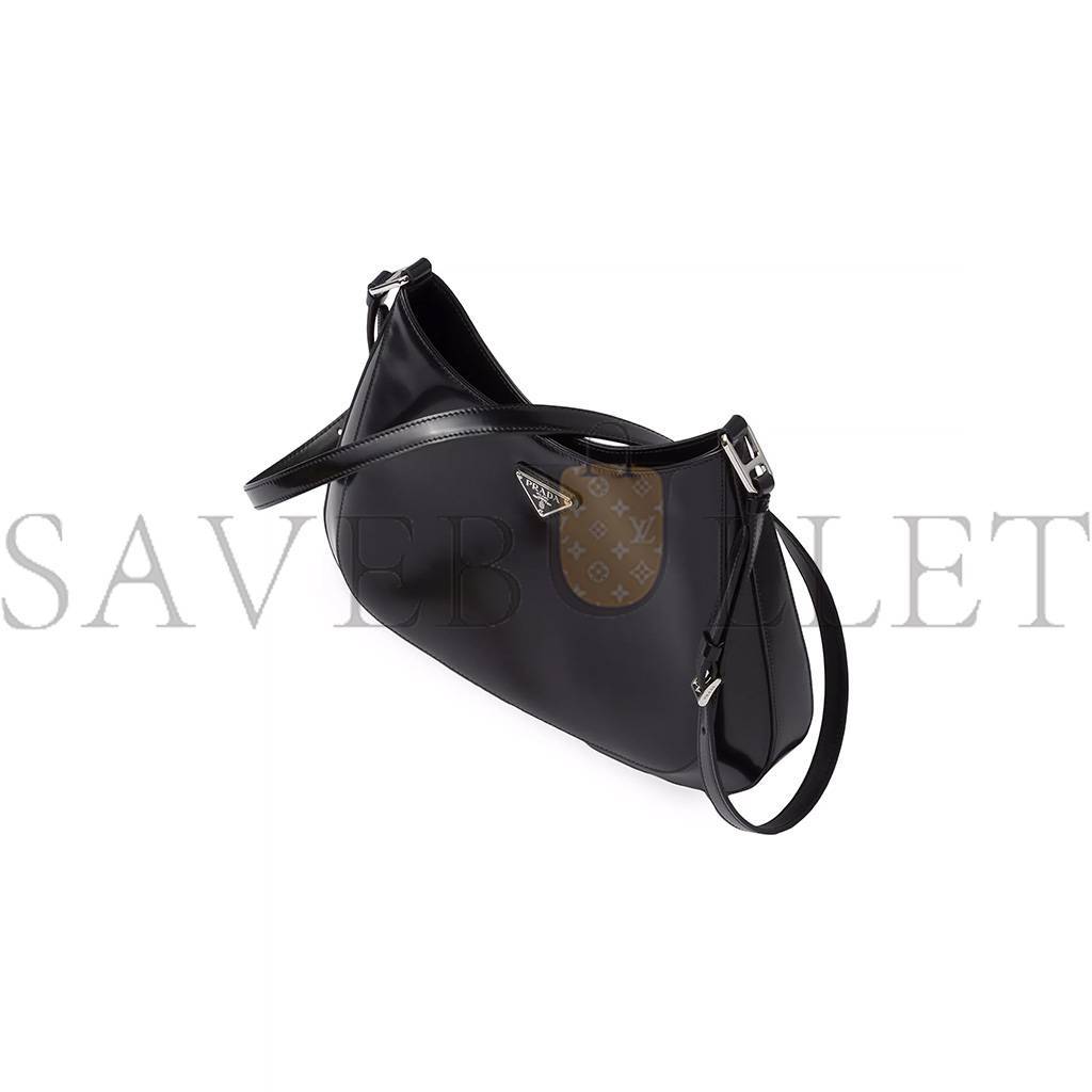 PRADA CLEO BRUSHED LEATHER SHOULDER BAG 1BC156 (30*18.5*4cm)